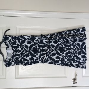 Blue and white dress